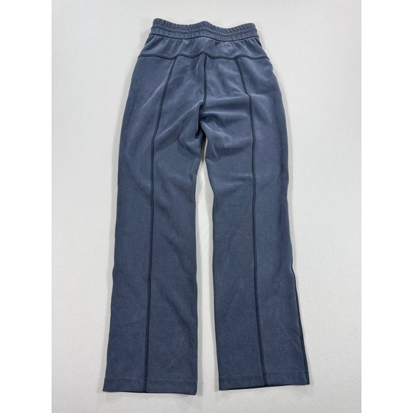 Lululemon Softstreme High-Rise Track Pants Women's Sz 4 Grayish Blue Wide Leg - Picture 2 of 7